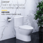 Bồn cầu CAESAR CD1320 2 khối nắp điện tử TAF710H - Ảnh 6