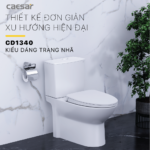 Bồn cầu CAESAR CD1340 2 khối nắp êm M221 - Ảnh 7