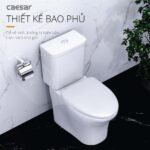 Bồn cầu CAESAR CD1341 2 khối nắp êm M232 - Ảnh 4