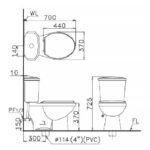 Bồn cầu CAESAR CDS1338 2 khối nắp êm MS220 - Ảnh 5