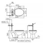 Bồn cầu CAESAR CP1333 1 khối nắp thường M220 (chưa bao gồm bộ xả tay gạt) - Ảnh 10