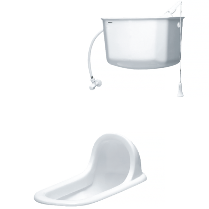 Bồn cầu CAESAR CS1230 dạng xổm, thùng nước T1100