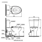 Bồn cầu TOTO CS300DRE2#W 2 khối nắp êm TCW07S - Ảnh 11