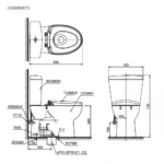 Bồn cầu TOTO CS300DRT3#W hai khối nắp êm TC385VS - Ảnh 10
