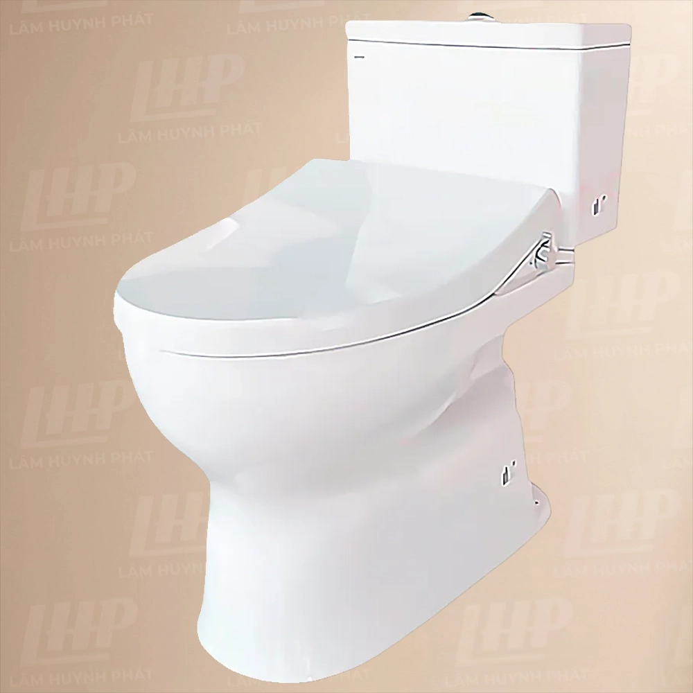 CS302DE4#W 2 Bồn cầu TOTO CS302DE4#W 2 khối nắp rửa cơ TCW1211A - Ảnh 1