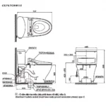 Bồn cầu TOTO CS767CRW15#XW (Giấu dây) nắp điện tử TCF24460AAA - Ảnh 13
