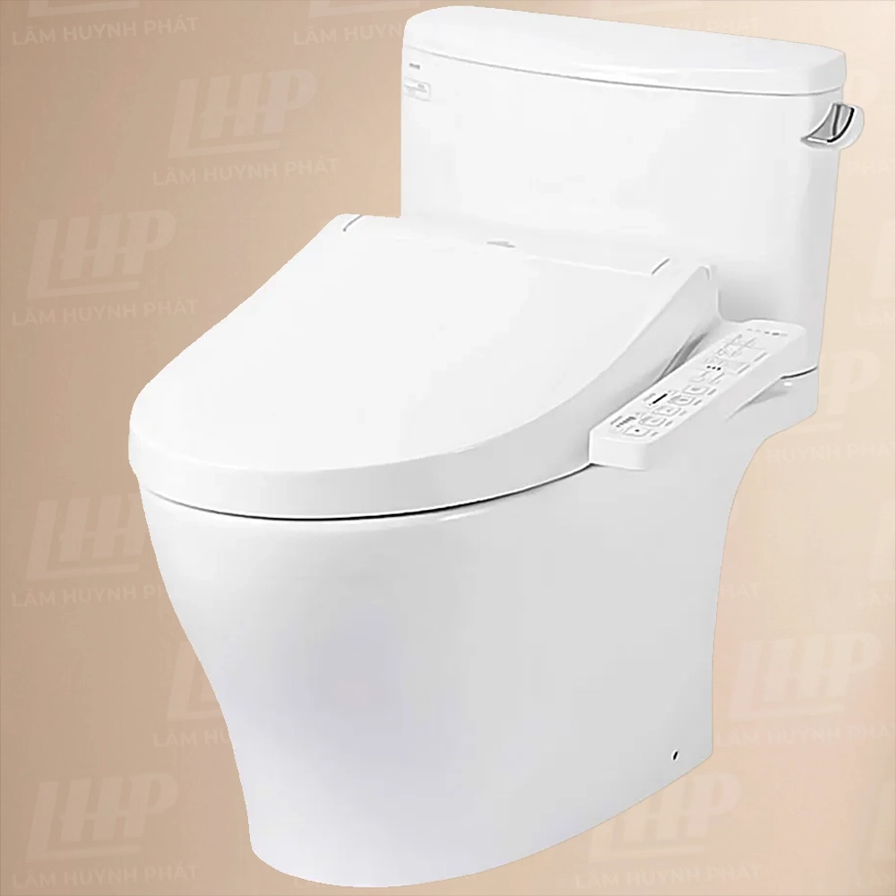 Bồn cầu TOTO CS767CRW17#XW Bồn cầu TOTO CS767CRW17#XW 2 khối (Giấu dây), nắp điện tử TCF23460AAA - Ảnh 1
