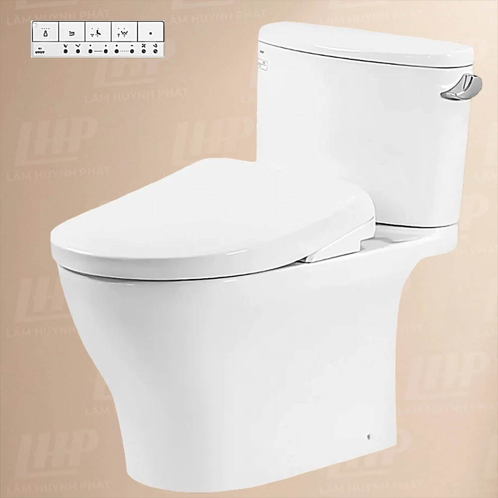 Bồn cầu TOTO CS767CRW23#XW Bồn cầu TOTO CS767CRW23#XW 2 khối (Giấu dây), nắp điện tử TCF47360GAA - Ảnh 1