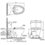 Bồn cầu TOTO CS767RE2#XW 2 khối, nắp rửa cơ TCW07S - Ảnh 9