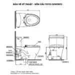 Bồn cầu TOTO CS767RT2#XW 2 khối nắp êm TC393VS - Ảnh 9