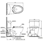 Bồn cầu TOTO CS767CRW12#XW (Giấu dây) nắp điện tử TCF4911EZ - Ảnh 13