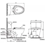 Bồn cầu TOTO CS767RW16#XW nắp điện tử TCF23410AAA - Ảnh 10