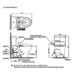 Bồn cầu TOTO CS769CDRW17#XW 2 khối (Giấu dây), nắp điện tử TCF23460AAA - Ảnh 10