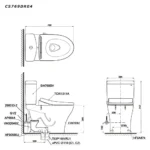 Bồn cầu TOTO CS769DRE4#XW 2 khối nắp rửa cơ TCW1211S - Ảnh 11