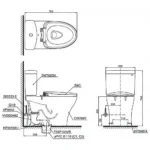 Bồn cầu TOTO CS769DRW18#XW 2 khối, nắp điện tử TCF23710AAA - Ảnh 10
