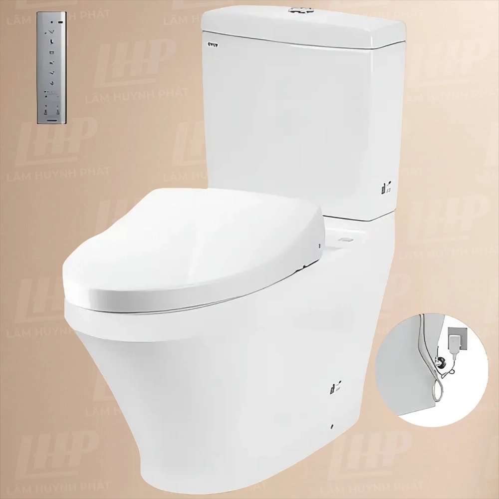 Bồn cầu TOTO CS945DNW11#XW Bồn cầu TOTO CS945PDW11#XW 2 khối (thoát ngang), nắp điện tử TCF4911Z - Ảnh 1