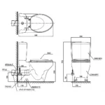 Bồn cầu TOTO CS945PDW14#XW 2 khối (Thoát ngang), nắp điện tử TCF24410AAA - Ảnh 10
