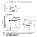 Bồn cầu TOTO CW166RB#XW/TC384CVK 1 khối nắp êm TC384CVK - Ảnh 11