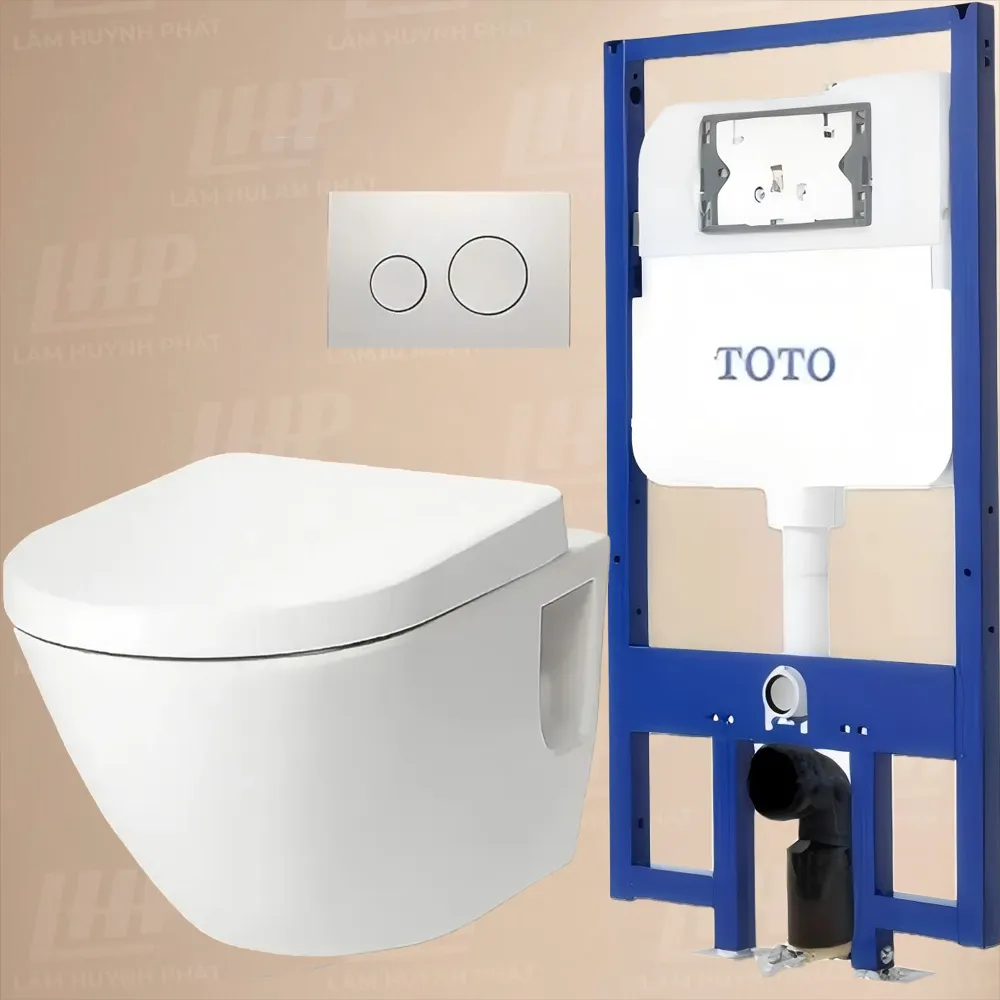 Bồn cầu TOTO CW762#XW/TC384CVK#W Bồn cầu TOTO CW762#XW/TC384CVK#W/WH172A/MB176G#WH treo tường - Ảnh 1