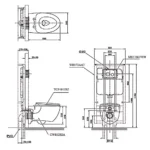 Bồn cầu TOTO CW812REA#W/TCF47360GAA/WH172AAT/TCA546/MB174P#SS treo tường (giấu dây) - Ảnh 12