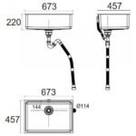 Chậu chén AMERICAN STADARD FFASX126 chậu đơn (lắp âm) - Ảnh 2