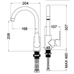 Vòi chén CAESAR K415C nóng lạnh - Ảnh 5