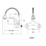 Vòi chén CAESAR K526C nóng lạnh, gắn tường - Ảnh 8