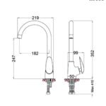 Vòi chén CAESAR K815C nóng lạnh - Ảnh 8
