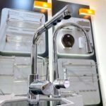 Vòi chén CAESAR K915C nóng lạnh, dạng dây rút - Ảnh 2