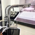 Vòi chén CAESAR K915C nóng lạnh, dạng dây rút - Ảnh 5