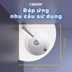 Chậu rửa mặt lavabo CAESAR L2014 treo tường, dạng góc - Ảnh 5