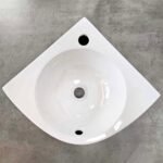 Chậu rửa mặt lavabo CAESAR L2014 treo tường, dạng góc - Ảnh 3