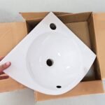 Chậu rửa mặt lavabo CAESAR L2014 treo tường, dạng góc - Ảnh 4