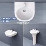 Chậu rửa mặt lavabo CAESAR L2140 treo tường - Ảnh 5