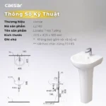 Chậu rửa mặt lavabo CAESAR L2140 treo tường - Ảnh 8