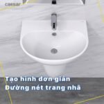 Chậu rửa mặt lavabo CAESAR L2150S treo tường, 1 lỗ - Ảnh 7
