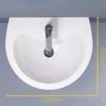 Chậu rửa mặt lavabo CAESAR L2150D treo tường, 3 lỗ - Ảnh 4