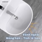 Chậu rửa mặt lavabo CAESAR L2150S treo tường, 1 lỗ - Ảnh 6