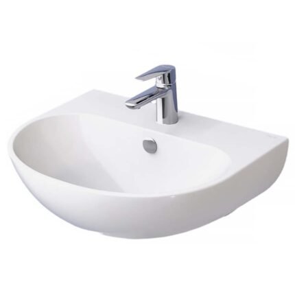Chậu rửa mặt lavabo CAESAR L2150S treo tường, 1 lỗ