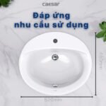 Chậu rửa mặt lavabo CAESAR L5018 dương vành - Ảnh 7
