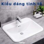 Chậu rửa mặt lavabo CAESAR L5019 dương vành - Ảnh 5