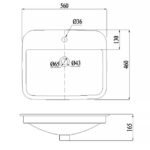 Chậu rửa mặt lavabo CAESAR L5019 dương vành - Ảnh 8