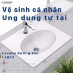 Chậu rửa mặt lavabo CAESAR L5022 dương vành - Ảnh 4