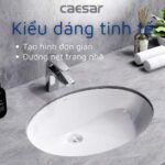 Chậu rửa mặt lavabo CAESAR L5113 âm bàn - Ảnh 3