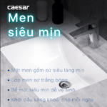 Chậu rửa mặt lavabo CAESAR L5125 âm bàn - Ảnh 4