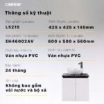 Bộ tủ lavabo CAESAR L5215 + EH46002AWV treo tường - Ảnh 6