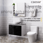 Bộ tủ lavabo CAESAR L5215 + EH48002ADV treo tường - Ảnh 4