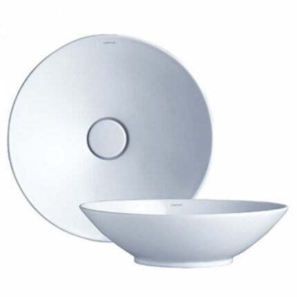 Chậu rửa mặt lavabo CAESAR L5221 đặt bàn (bao gồm ống xả và nắp sứ)