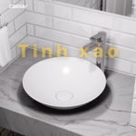 Chậu rửa mặt lavabo CAESAR L5221 đặt bàn (bao gồm ống xả và nắp sứ) - Ảnh 6