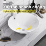 Chậu rửa mặt lavabo CAESAR L5222 đặt bàn - Ảnh 4